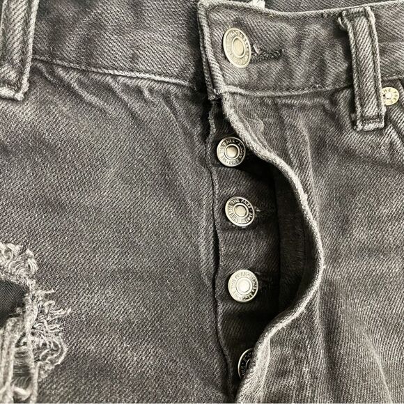 Free People We The Free Maggie Jean Shorts Montero Black Destroyed Wash Size 27 - Picture 7 of 14